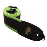 Rotosound Webbing Guitar Strap - Black/Green