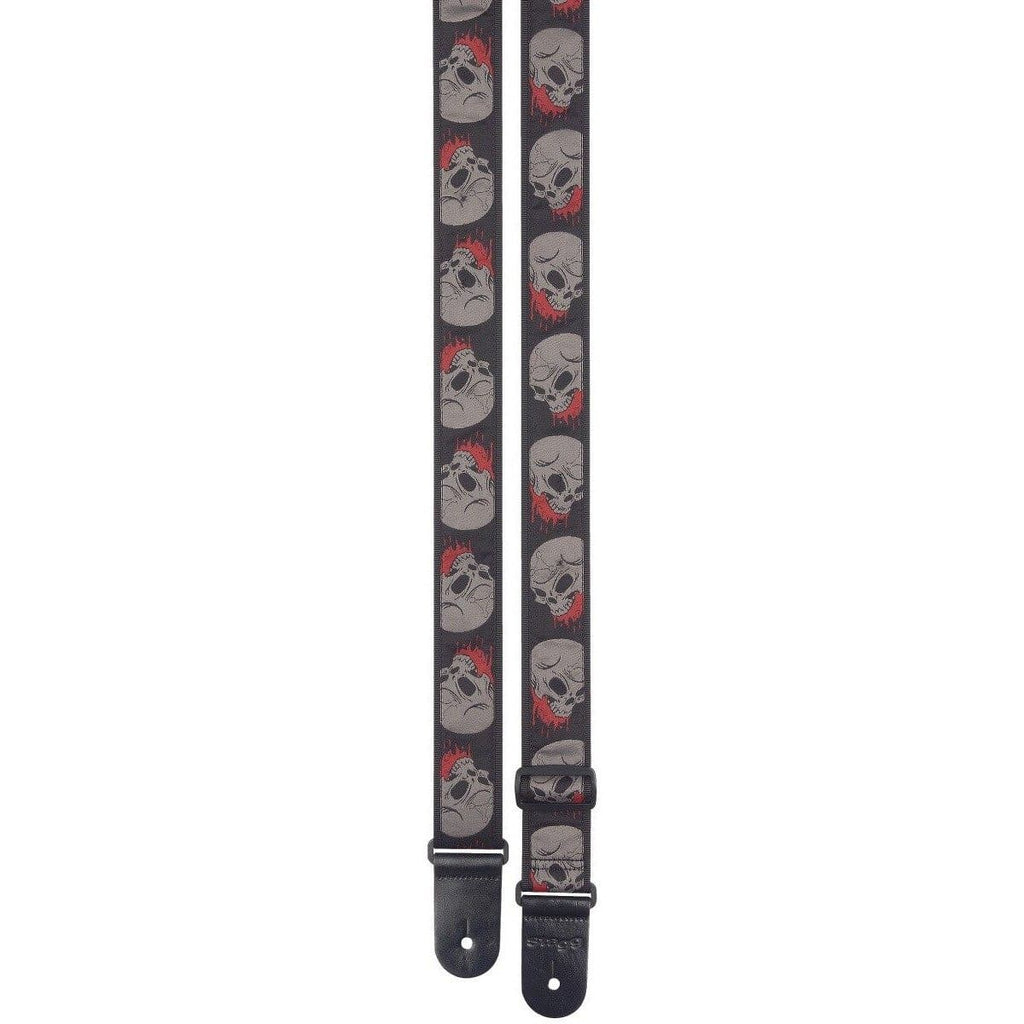 Stagg - Skull Blood Grey Guitar Strap