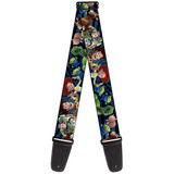 Toy Story Characters Guitar Strap By Buckle Down